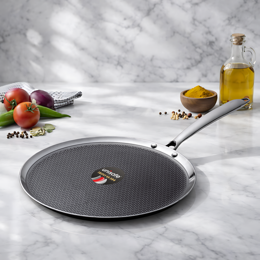 UNISAFE Triply Honeycomb 30cm Non-Stick Dosa Tawa