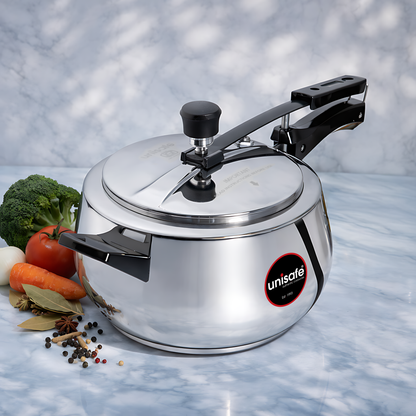 UNISAFE 6.5l Stainless Steel Platinum Inner Lid Pressure Cooker