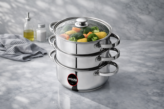 UNISAFE Stainless Steel 3-Tier 20cm Multi Steam Cooker