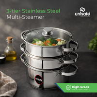 UNISAFE Stainless Steel 3-Tier 20cm Multi Steam Cooker