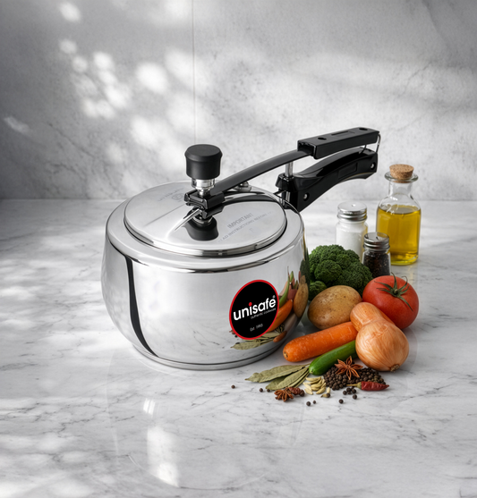 UNISAFE 2l Stainless Steel Platinum Inner Lid Inner Lid Pressure Cooker