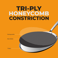 UNISAFE Triply Honeycomb 30cm Non-Stick Dosa Tawa