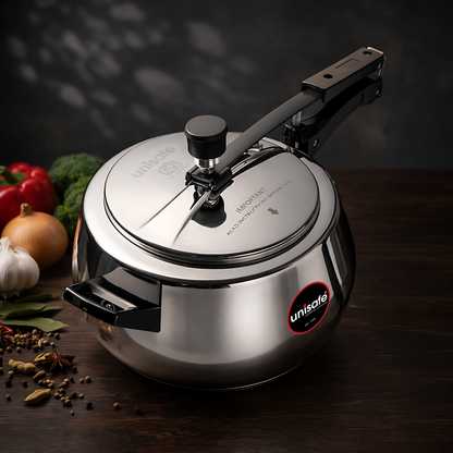 UNISAFE 6.5l Stainless Steel Platinum Inner Lid Pressure Cooker
