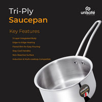 UNISAFE Tri-Ply Saucepan