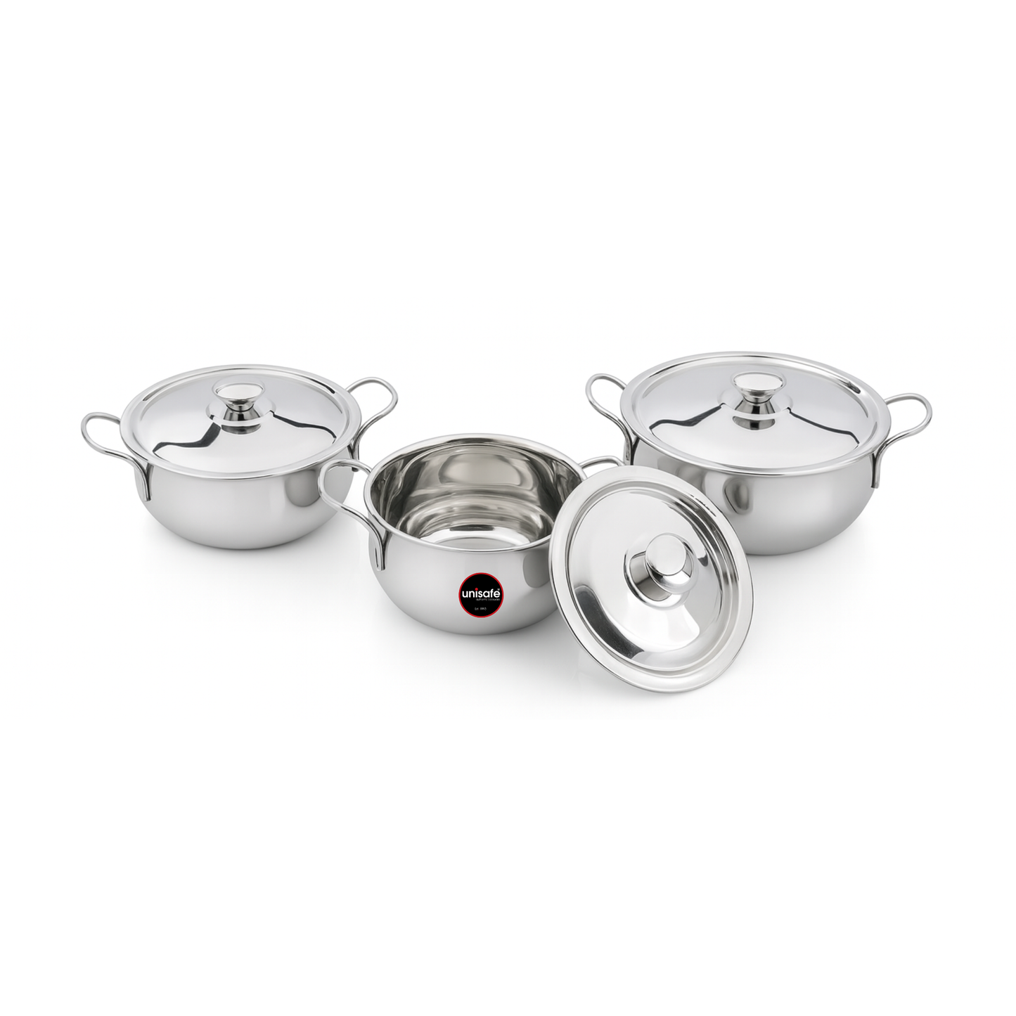 UNISAFE Stainless Steel Hot & Serve 6 Pcs set with SS Lid