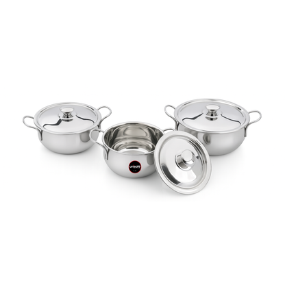 UNISAFE Stainless Steel Hot & Serve 6 Pcs set with SS Lid