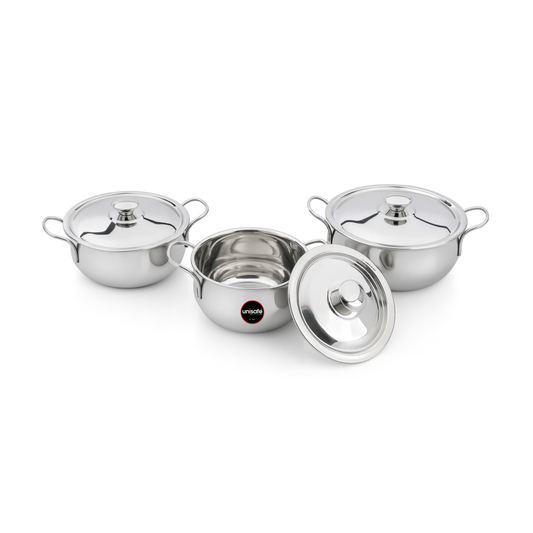 UNISAFE Stainless Steel Hot & Serve 6 Pcs set with SS Lid