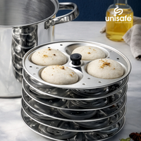 UNISAFE Stainless Steel Idli cooker-6 Plates(24 Idlis)