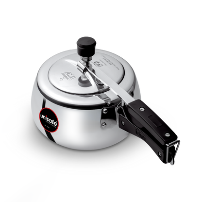 UNISAFE 2.5l Aluminium Platinum IB Inner Lid Pressure Cooker