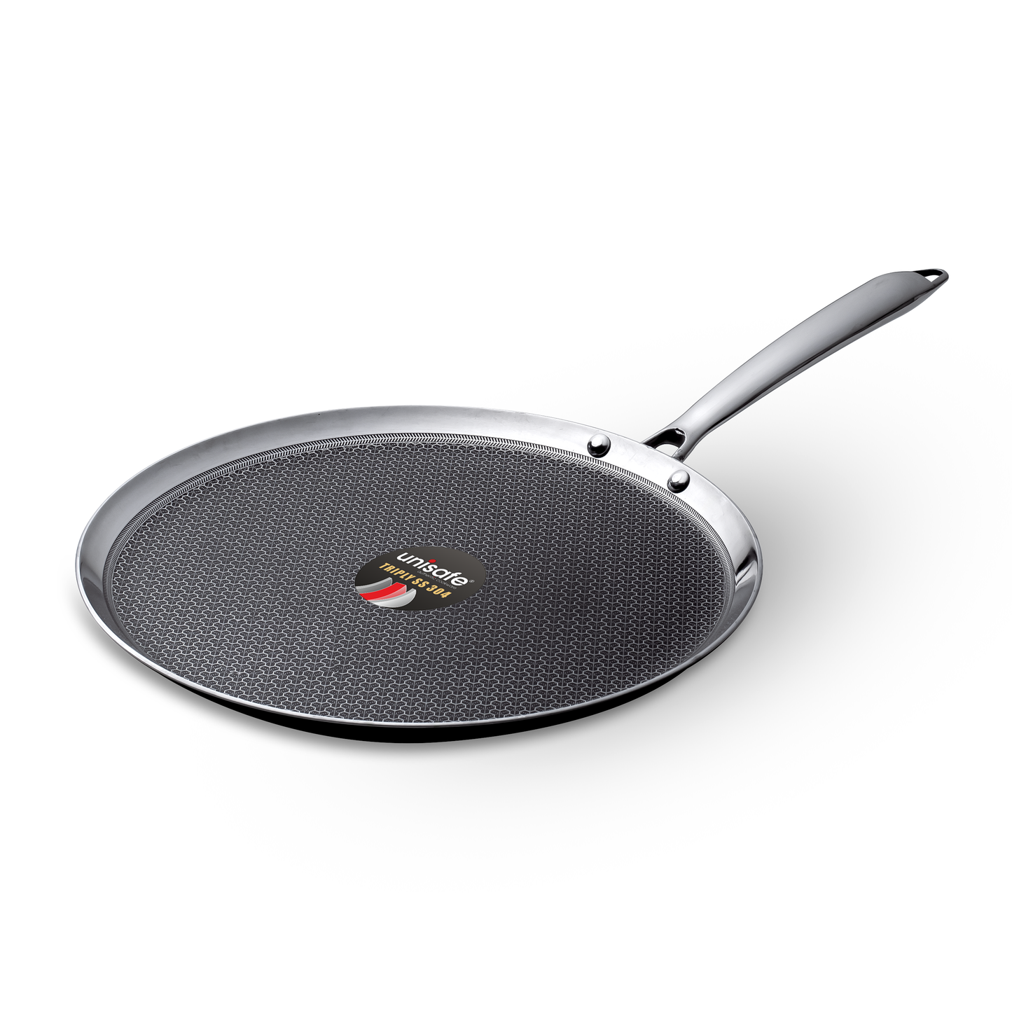 UNISAFE Triply Honeycomb 30cm Non-Stick Dosa Tawa
