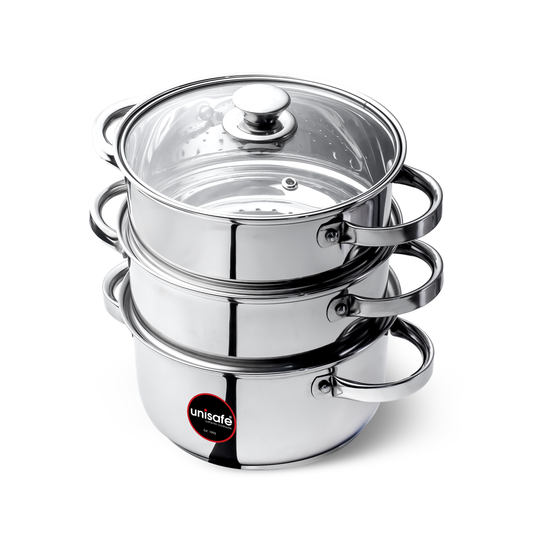 UNISAFE Stainless Steel 3-Tier 20cm Multi Steam Cooker