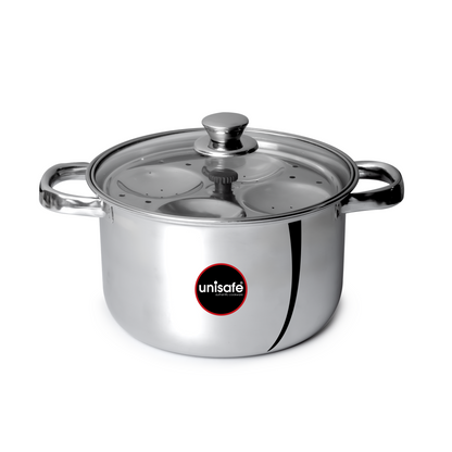 UNISAFE Stainless Steel Idli cooker-4 Plates(16 Idlis)
