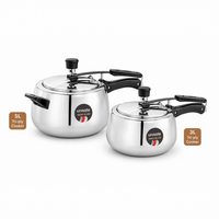 UNISAFE 3l & 5l Triply Platinum Tri-Pro Combo Inner Lid Pressure Cooker